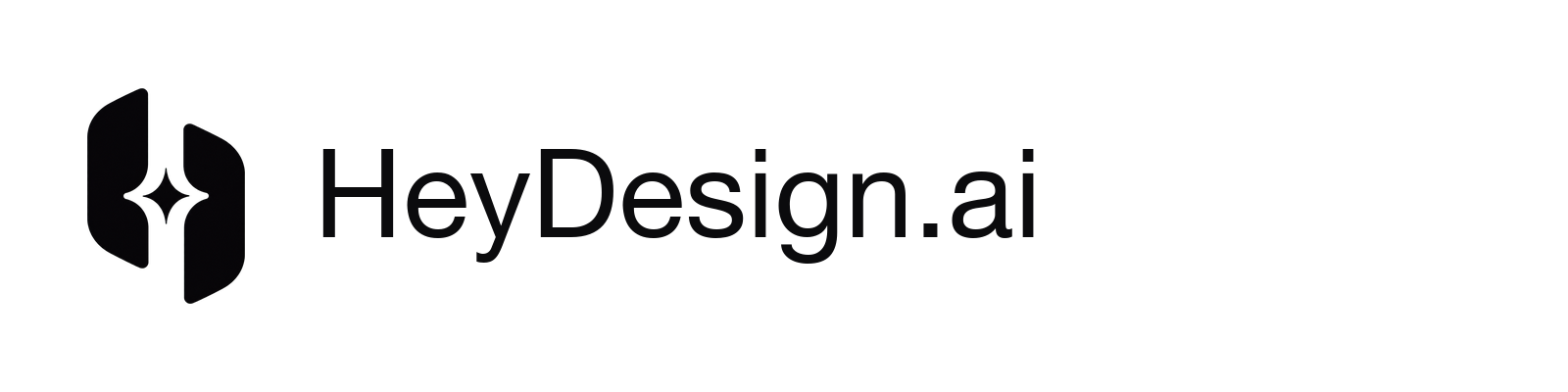 HeyDesign.ai 横版组合 Logo